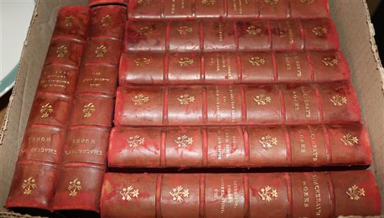 14 leather bound books of Thackerays Works